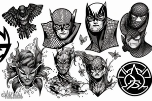 marvel and dc tattoo idea