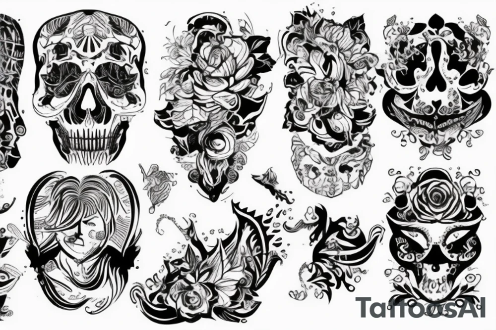 Значки, абстракция, драконы tattoo idea