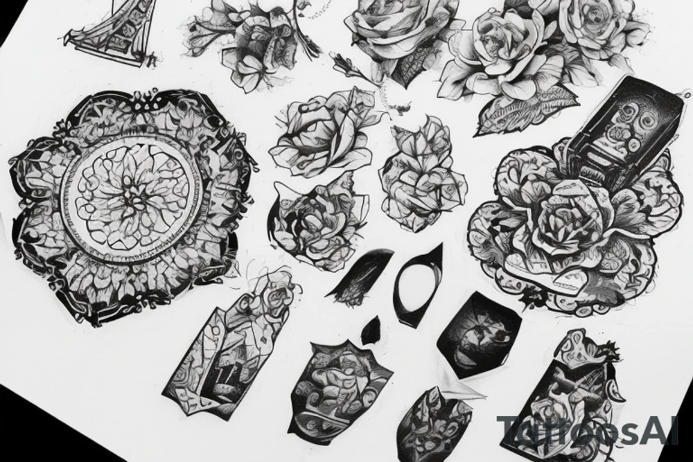 Значки, абстракция, драконы, красивые 
шрифты tattoo idea