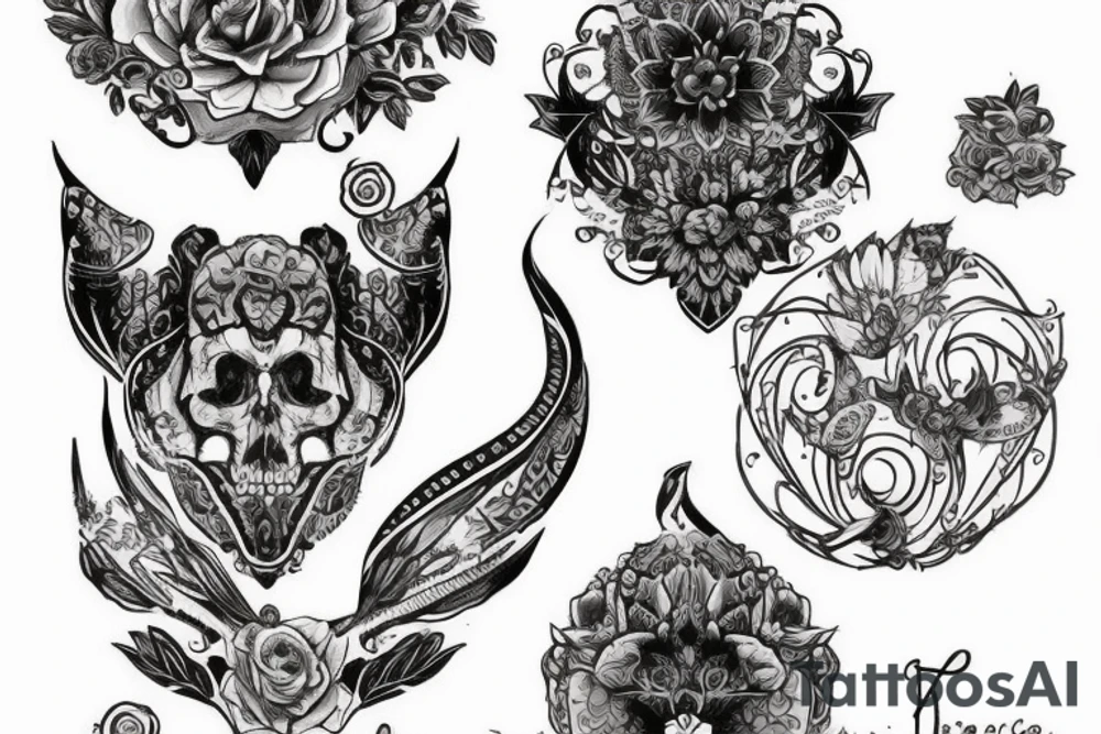 Значки, абстракция, драконы, красивые 
шрифты tattoo idea