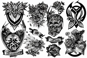 Diamond and text tattoo idea