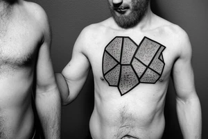 Greek Man holding up boulder on back, blood dripping from his body tattoo idea
