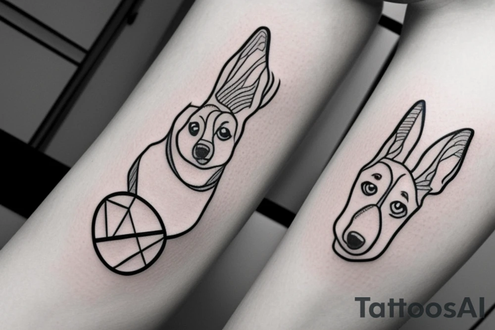 Corgi ears tattoo idea