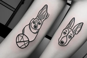 Corgi ears tattoo idea