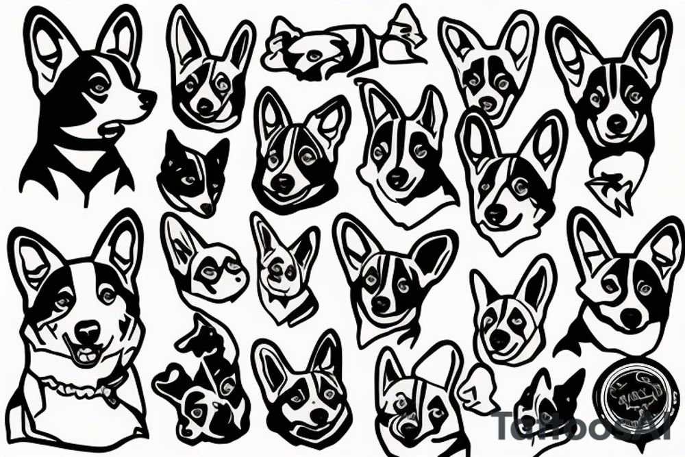 Corgi ears tattoo idea