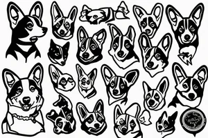 Corgi ears tattoo idea