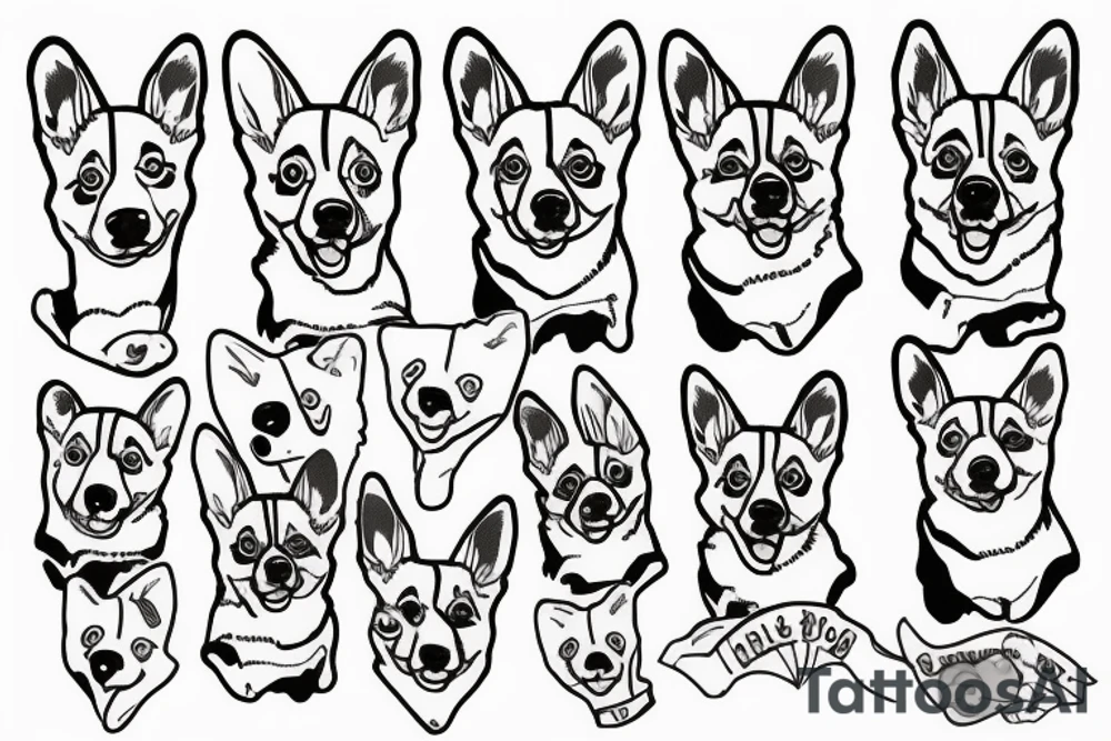 Corgi ears tattoo idea