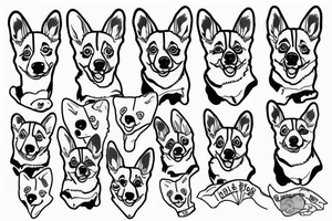 Corgi ears tattoo idea