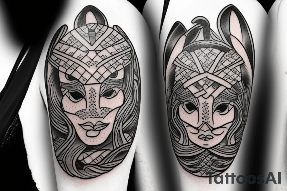 Samurai Easter bunny tattoo idea
