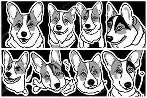 Corgi eyebrows tattoo idea