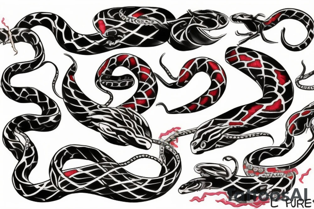 Snake venom fire tattoo idea
