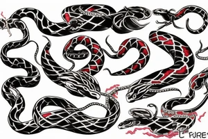 Snake venom fire tattoo idea