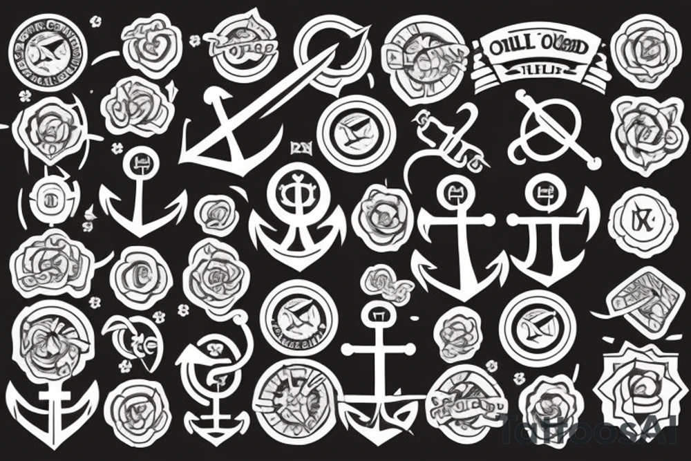 traditional fouled anchor tattoo idea