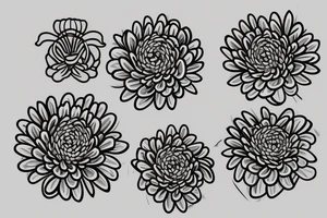 cross, treble clef, chrysanthemum tattoo idea