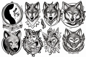 Werewolf inside an hourglass tattoo idea