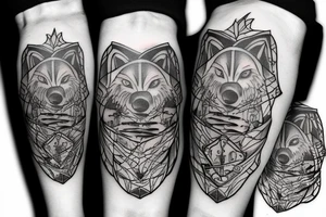 Werewolf inside an hourglass tattoo idea