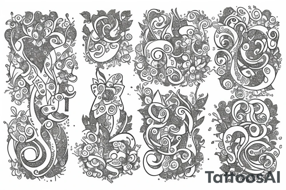 Hourglass filled with glitter tattoo idea