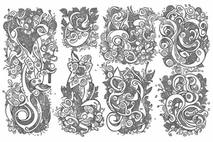Hourglass filled with glitter tattoo idea