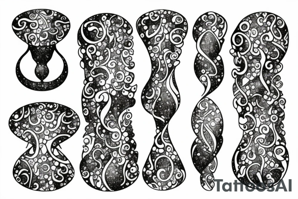 Hourglass filled with glitter tattoo idea