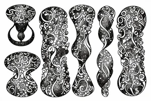 Hourglass filled with glitter tattoo idea