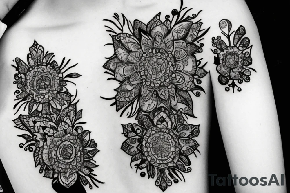 Hourglass filled with glitter tattoo idea