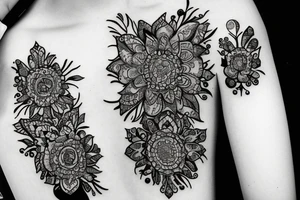 Hourglass filled with glitter tattoo idea