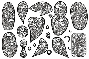 Hourglass filled with glitter tattoo idea