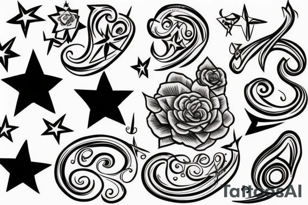 Three stars linked with a three tattoo idea