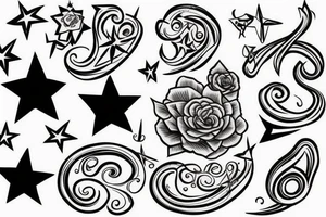 Three stars linked with a three tattoo idea