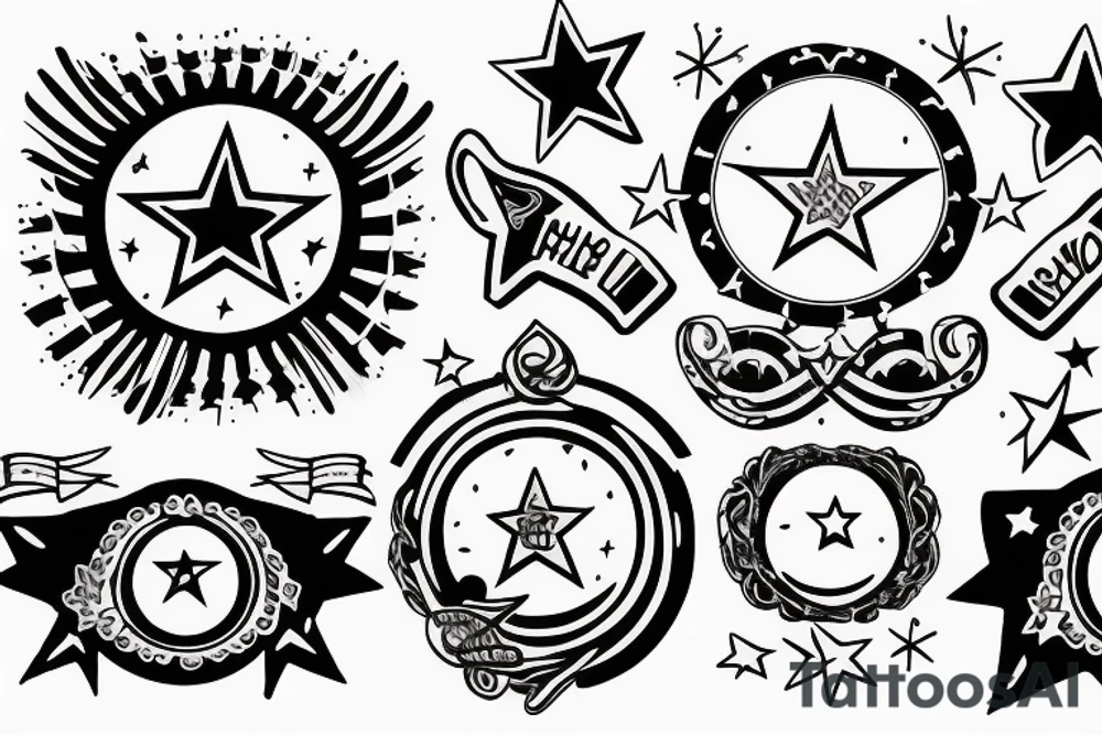 Three stars linked with a three tattoo idea
