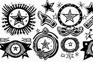 Three stars linked with a three tattoo idea