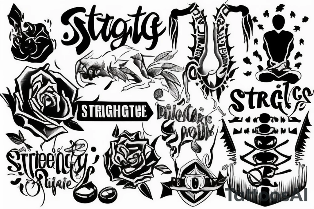 Strength, motivation, protection tattoo idea