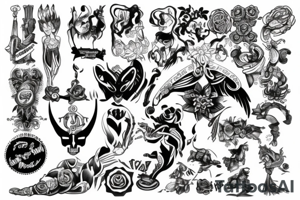 Strength, motivation, protection tattoo idea