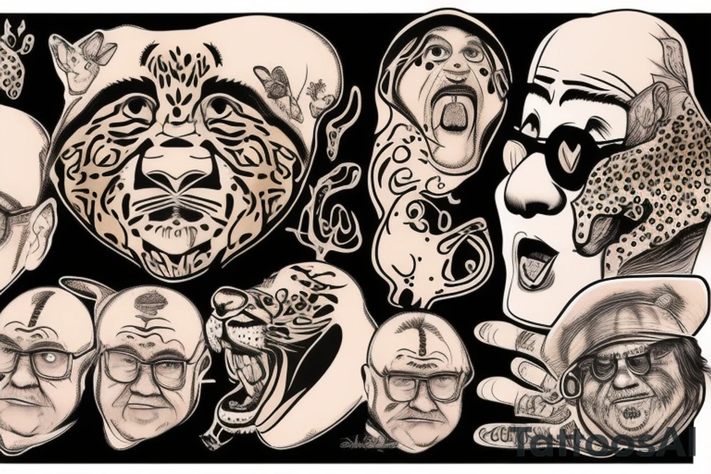 Danny Devito dressed as man cheetah tattoo idea