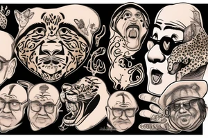 Danny Devito dressed as man cheetah tattoo idea