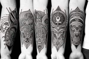 Capricorn sun and moon long for forearm tattoo idea