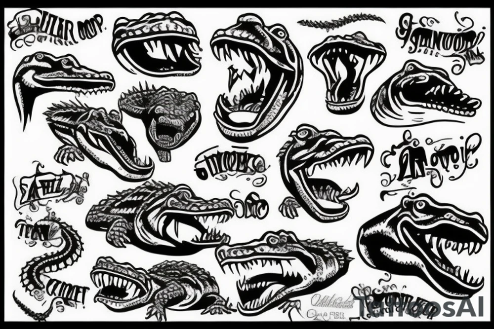 Alligator tattoo idea