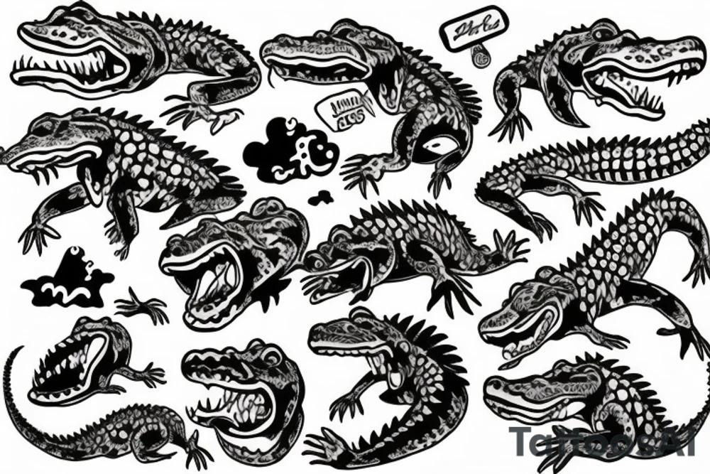 Alligator tattoo idea