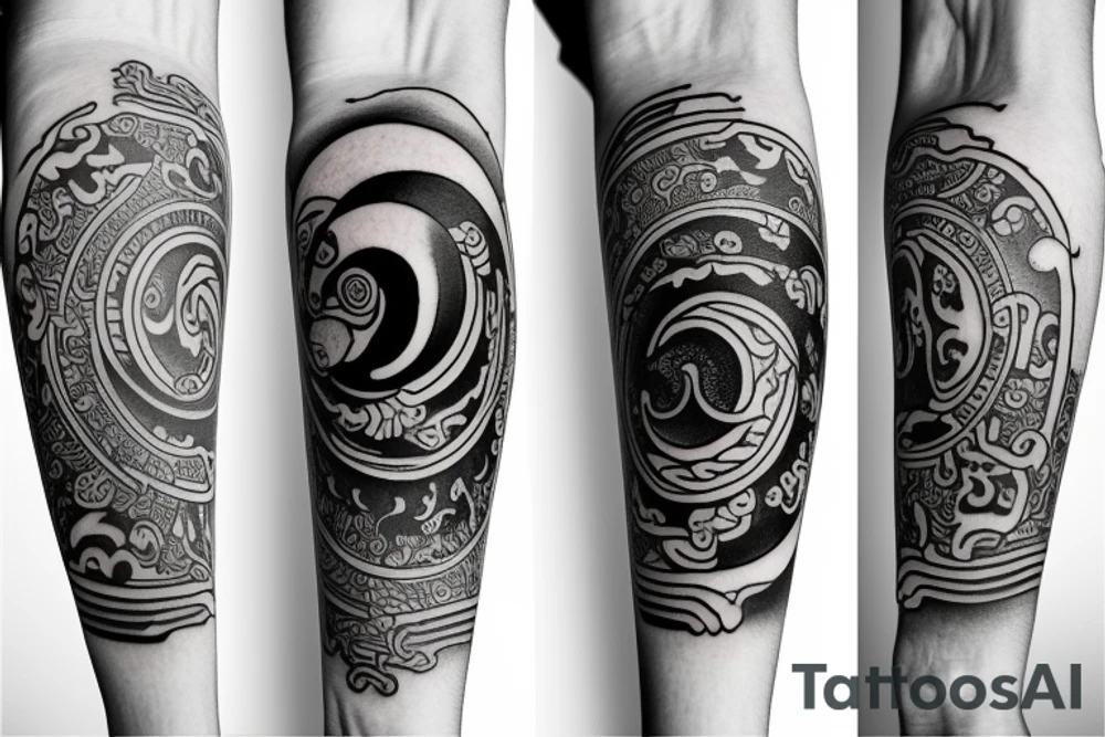 Yin yang, Capricorn for forearm tattoo idea