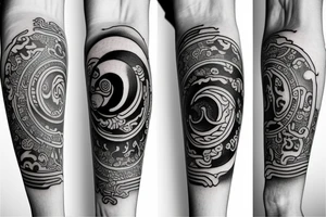 Yin yang, Capricorn for forearm tattoo idea