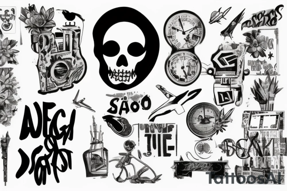 Modern age San Diego tattoo idea