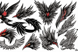 Angry swellow tattoo idea