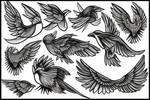 Angry swallow tattoo idea