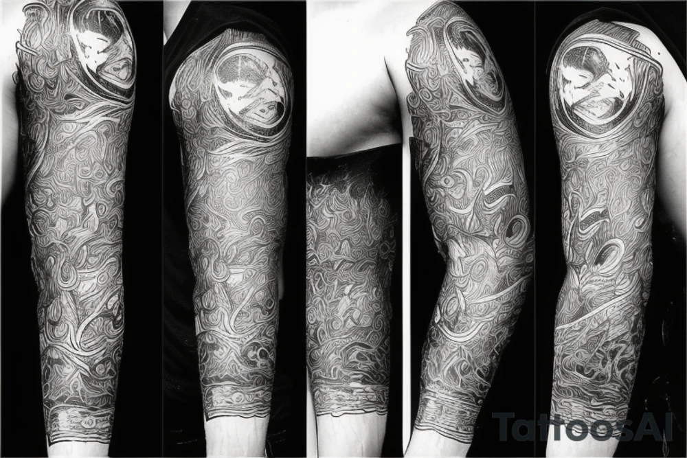 smoke all over the arm tattoo idea