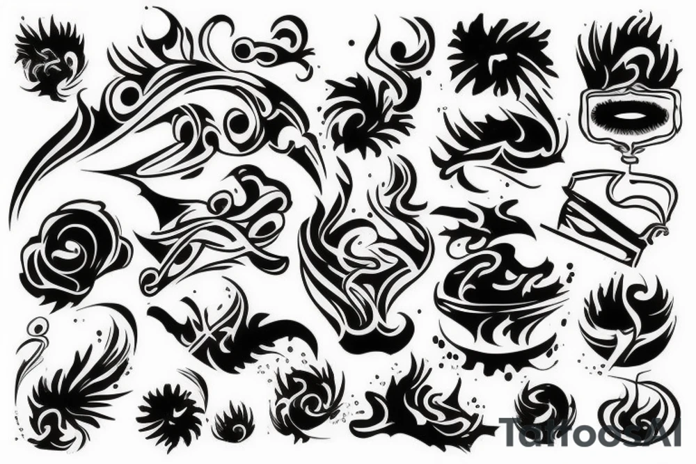 smoke all over the arm tattoo idea