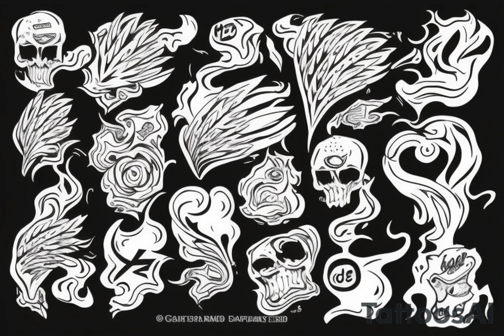 smoke all over the arm tattoo idea