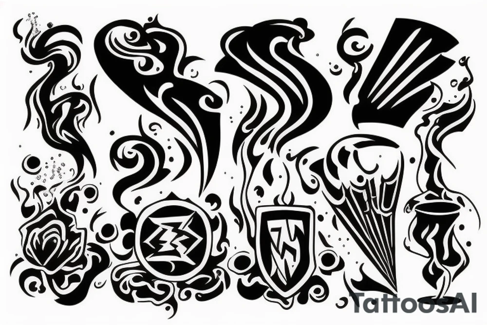 smoke all over the arm tattoo idea