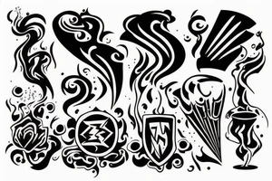 smoke all over the arm tattoo idea
