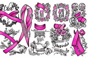 Pink ribbon tattoo idea