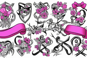 Pink ribbon tattoo idea